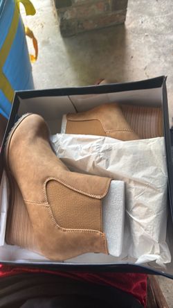 Tan Suede Chelsea Ankle Boots