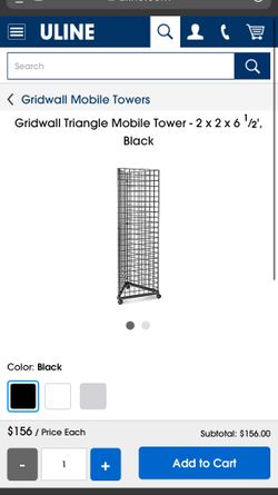 ULINE Gridwall Towers Display
