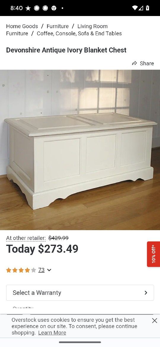 Ivory Toy Chest *Used Great Condition*