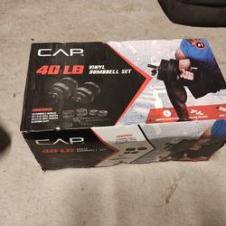 CAP 40 LB VINYL DUMBBELL SET