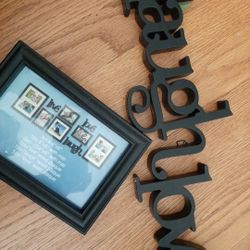 Photo Frame With Laught And Love Decor