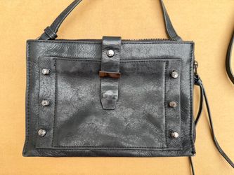Botkier New York Black Leather Crossbody Bag Studded Y2K