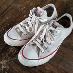 Converse Size 8 Womens/6 In Men's Unisex White Sneakers In Great Condition 