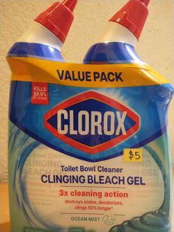 Toilet cleaners Clorox bleach 2pk & bowl tabs 3mo