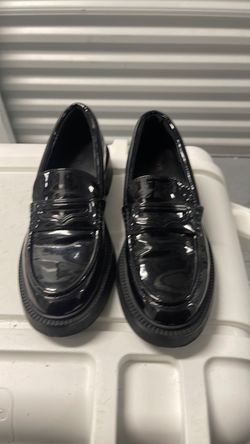ZARA Black Patent Penny Loafers – EU 37