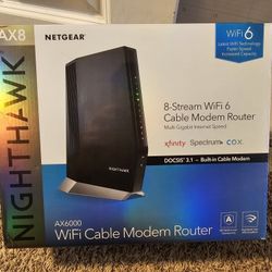 Netgear Nighthawk Ax6000 (CAX80) Wifi 6 Router Modem Combo