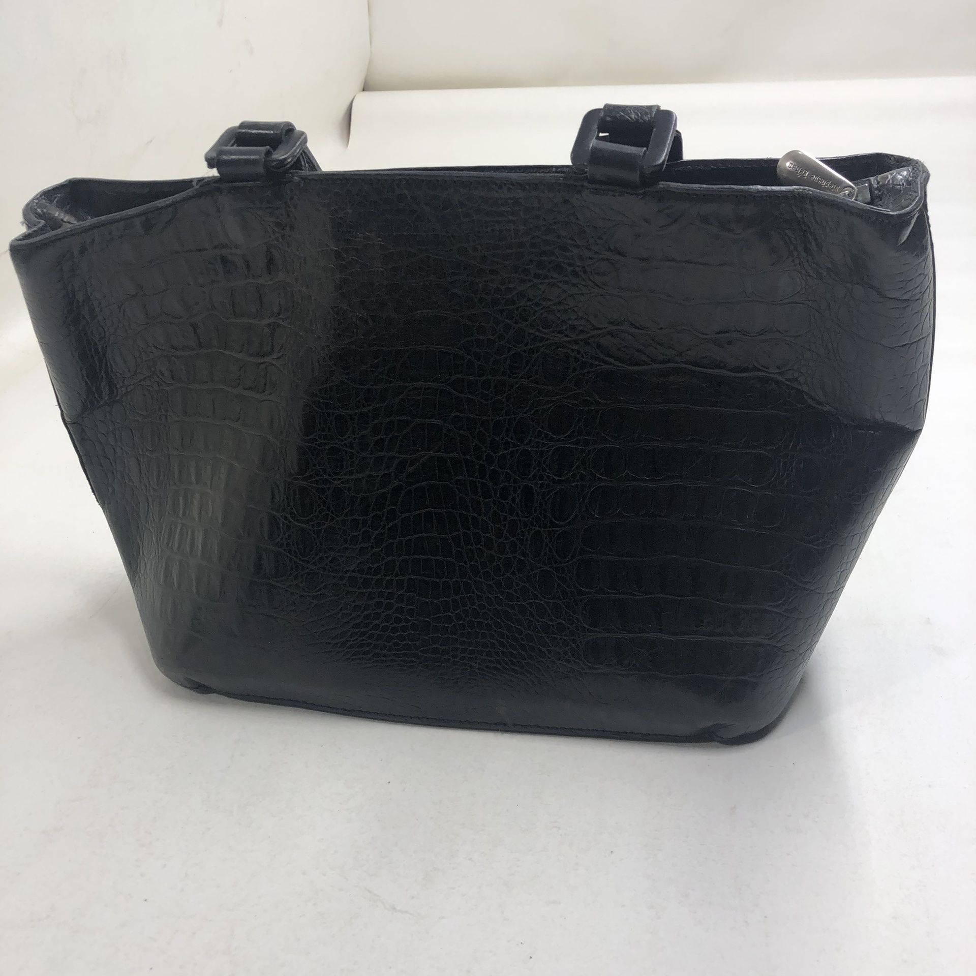 Stephane Kelian Black Croc Print Bag