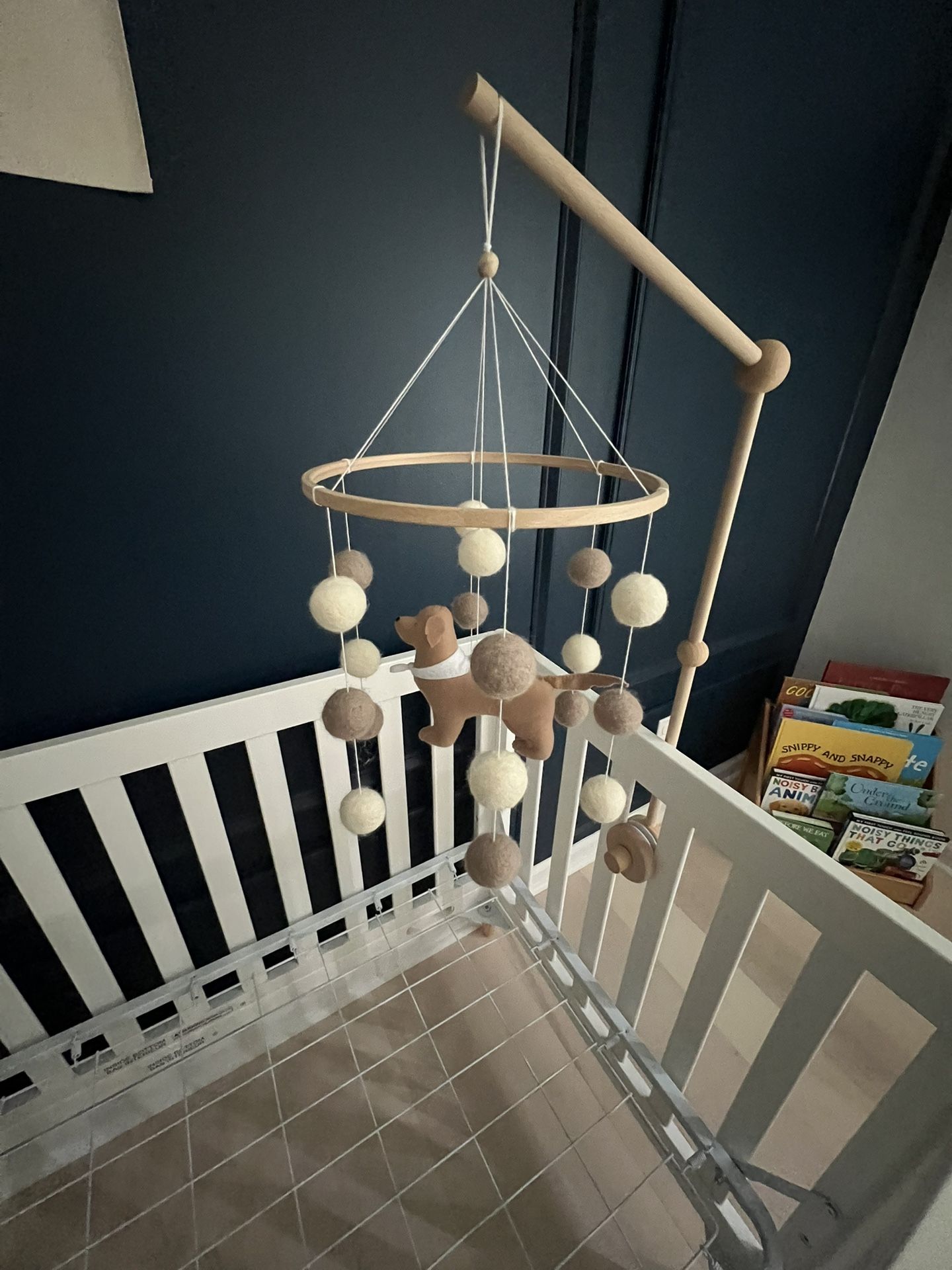 NEW Golden retriever Mobile And Wooden Arm 