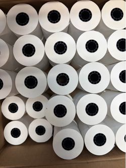 Almost Full Box of Register Rolls First $10.00 Takes