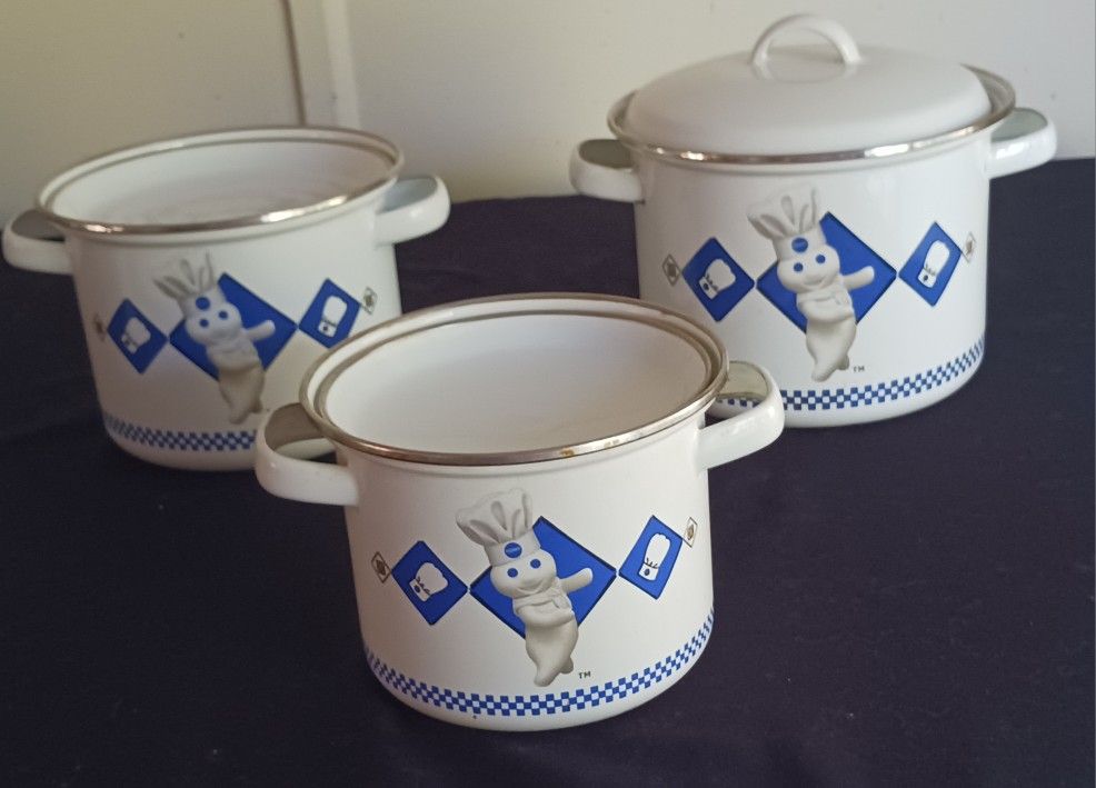 Pillsbury Doughboy Mini Stock Pot Set
