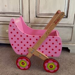 Adorable Wooden Doll stroller