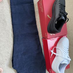 2 Puma Sneakers And Tommy Hilfiger Velvet Pants 