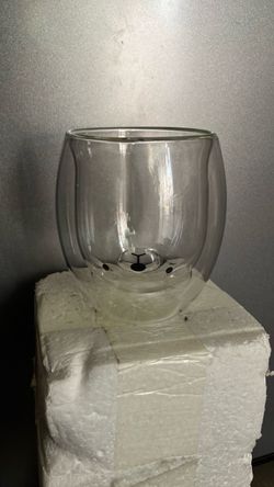 Double Wall Glass Cup with Bear Face
