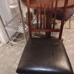 Black Wood Fold Up Chair