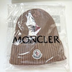 Moncler Brown Beanie Hat Unisex