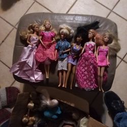 Box Of Barbie Doll Collection 