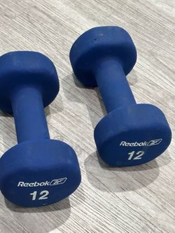 Reebok 12 lbs dumbbells. 24 lbs total