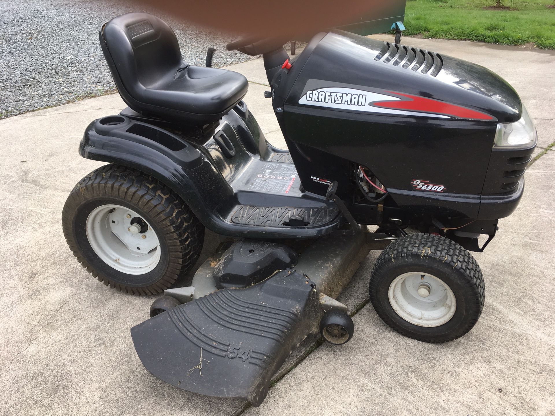 Craftsman 54” 26hp hydrostatic gs 6500 riding lawn mower