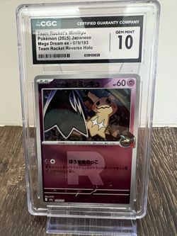 Pokemon team rocket mimikyu japanese cgc 10
