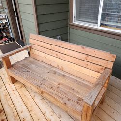 Wood bench
