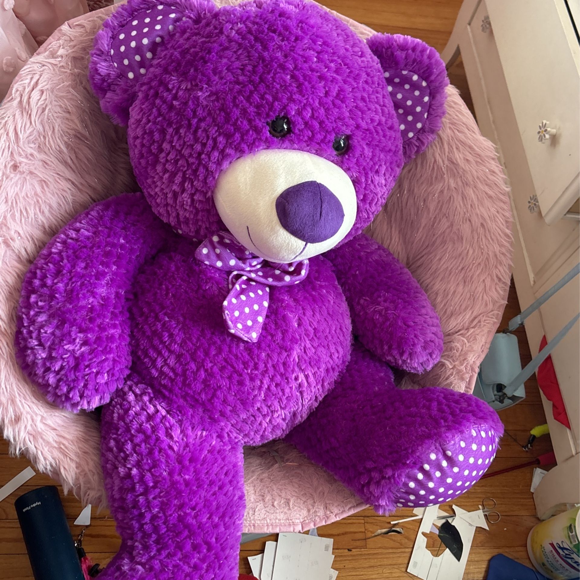 Large Purple Teddy Bear 