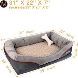 Memory foam dog bed