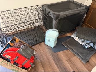 Puppy Dog Misc Supplies Incl Crates, hammocks, slow feeders etc