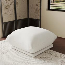 Ottoman,Lazy Floor Sofa, Accent Bean Bag Couch,Corner Chair Sofa for Living Room Bedroom Salon Office,Beige