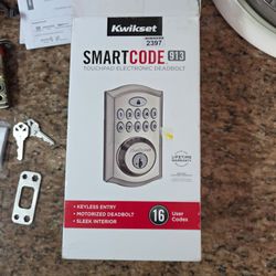 Kwikset SmartCode 913 Touchpad Electronic Deadbolt Pin Code Keyless Entry Featuring SmartKey Security