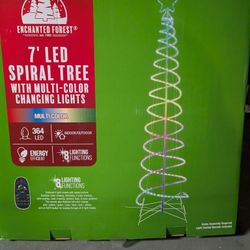 7 Foot LED Spiral Tree (NEW IN BOX)