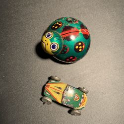 Two vintage Tin Type Miniature toys