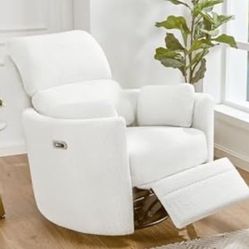 New In Box - White Plush Chair