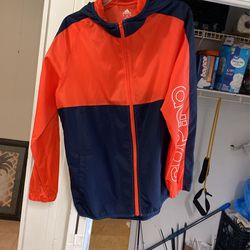Adidas Orange And Blue Windbreaker