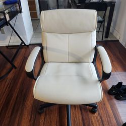 Beige and Black Office Chair 