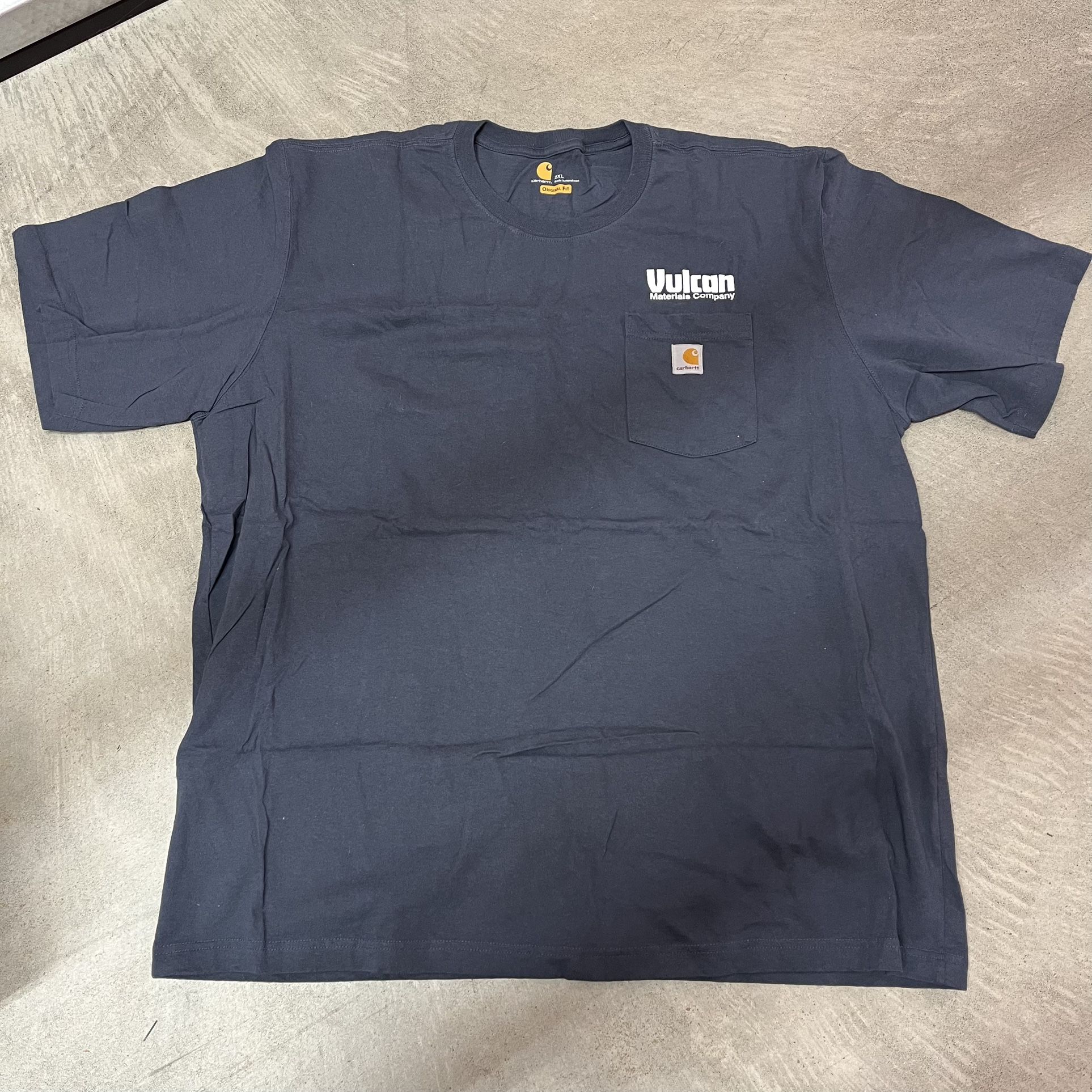 Carhartt K87 Pocket T-Shirt Vulcan Materials Company Gray Men's Size 2XL