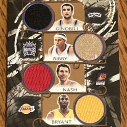 Kobe Bryant 2006-07 Luxury Box Relics 4 Player Copper /19 jersey sports card