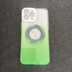 Extremely Cute 🥰 Clear/Green iPhone 13 Pro Max Cell Phone Case 