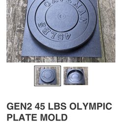 45lbs Concrete Olympic Weight Mold-caveman Weights 