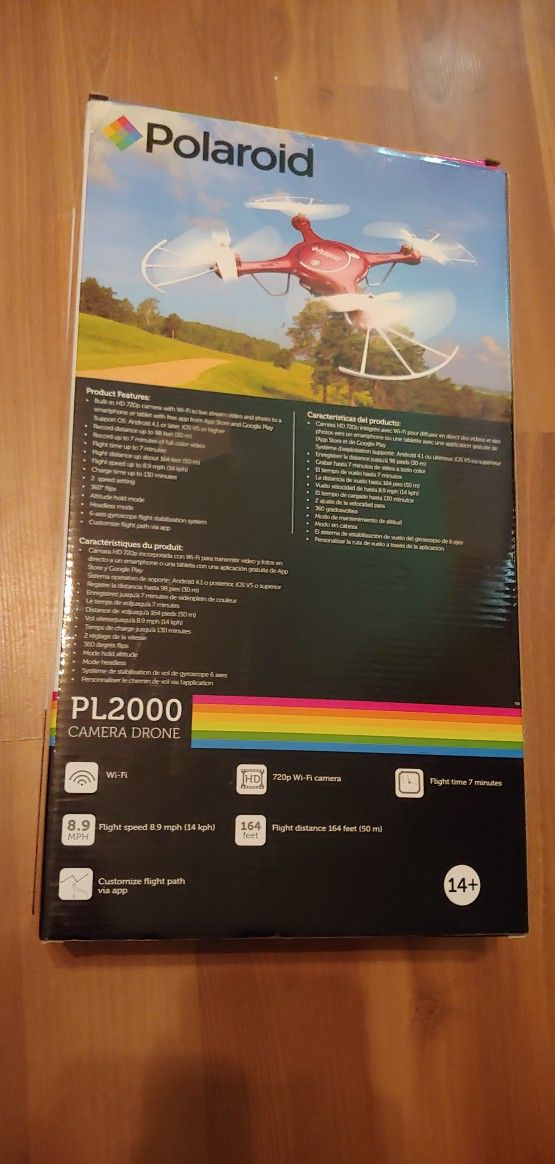 Polaroid PL2000 Quadcopter with 720p HD Wi-Fi Video (Red)