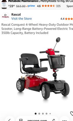 Rascal Conquest 4-Wheel Heavy-Duty Mobility Scooter