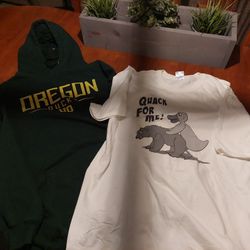 Oregon Duck Sweatshirt And T-shirt
