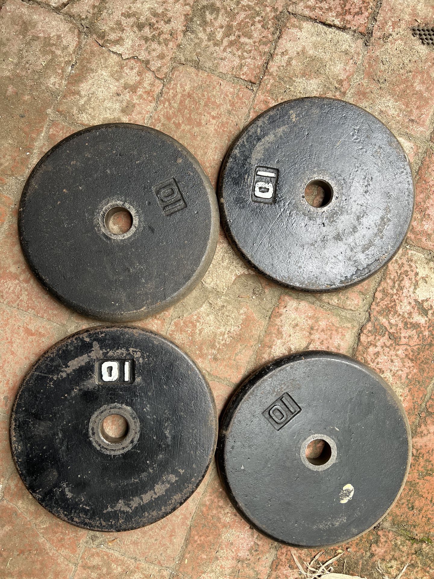 Dumbbell Weights  1 Inch Hole 10 Pound Plates 
