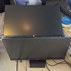 HP Monitors 24’, Two 