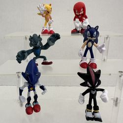 Sonic the Hedgehog Mini Figure Lot 2–3” Sonic Shadow Knuckles Metal Sonic Werehog