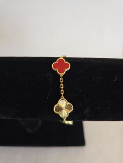 Pulsera en forma de flor plata 925 para mujer dos colores