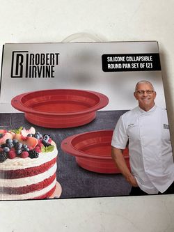 Robert Irvine Silicone Collapsible Round Pan Set of 2