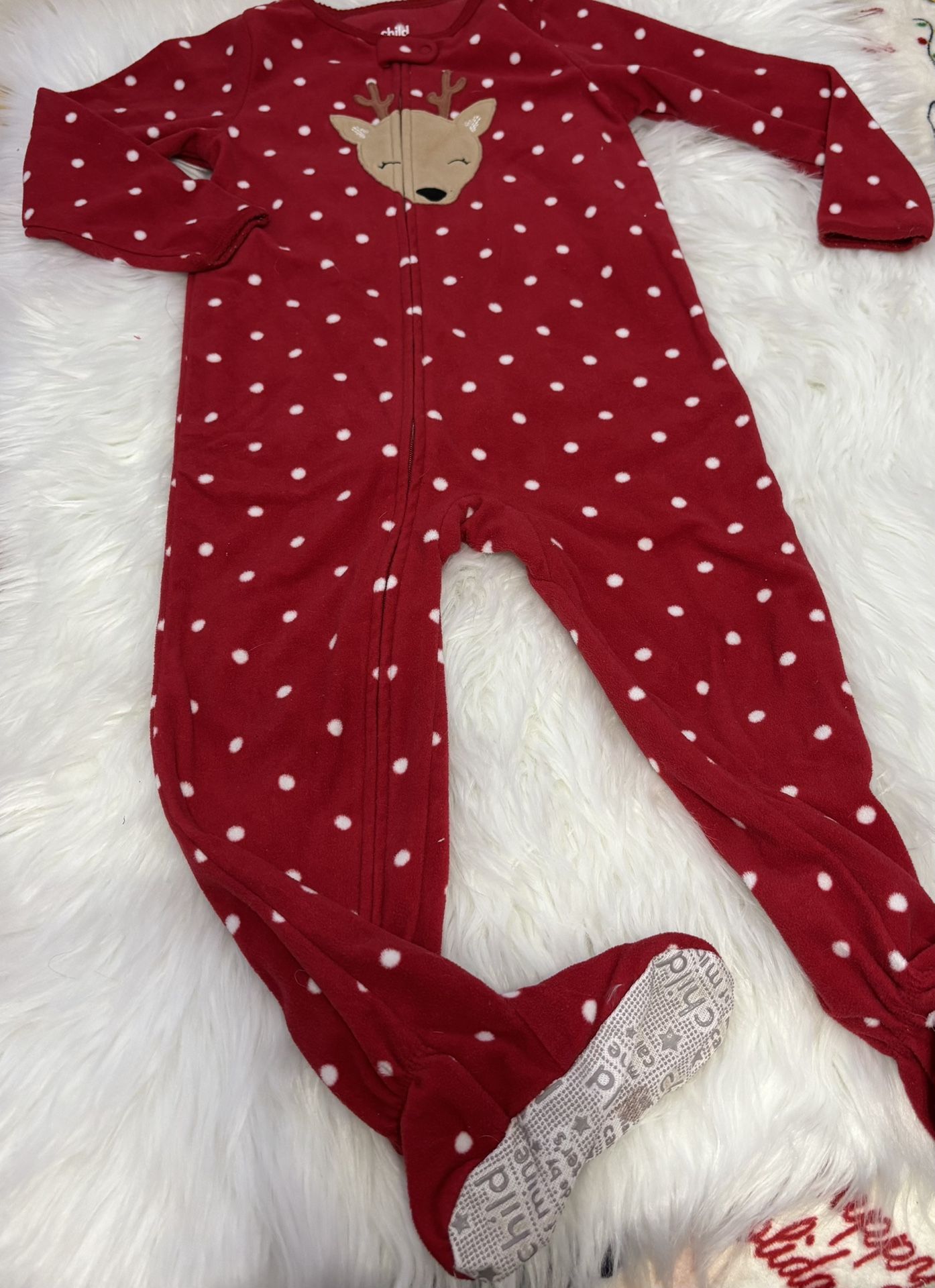 Child Of Mine By Carter’s Reindeer Footie Pjs *4T
