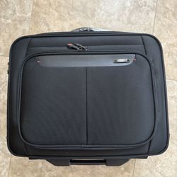 Samsonite black carry on suitcase luggage