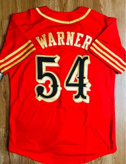 49ers button up rivalries jersey red stitched brand new small medium large XL 2X 3X Warner