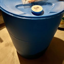 55 Gal. Blue Industrial Plastic Drum